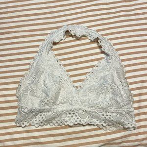 COPY - Small white lace halter bralette
